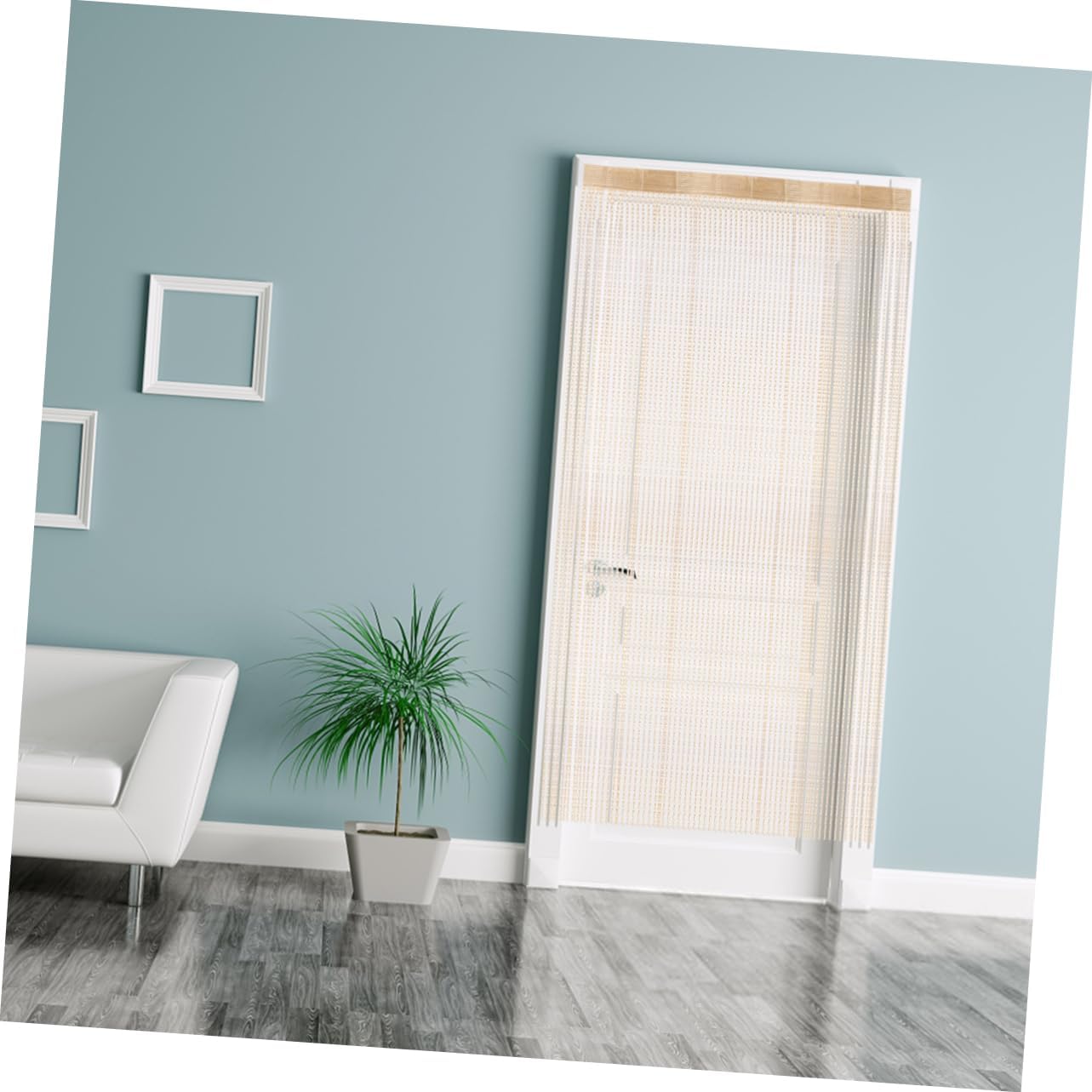 Elegant Monochrome Door Curtain with Matte Finish