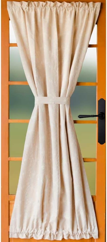Candlewicking Cream Cotton French Door Panel