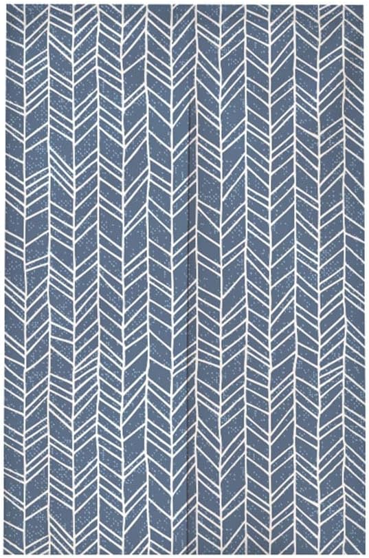 Chickwin Japanese Door Curtain Geometry Noren Panel Blue 335x71 Inch