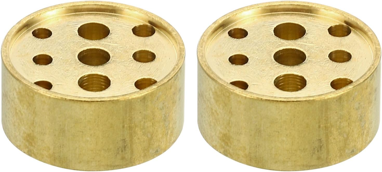 PATIKIL Brass Incense Holder 2 Pack with 9 Holes