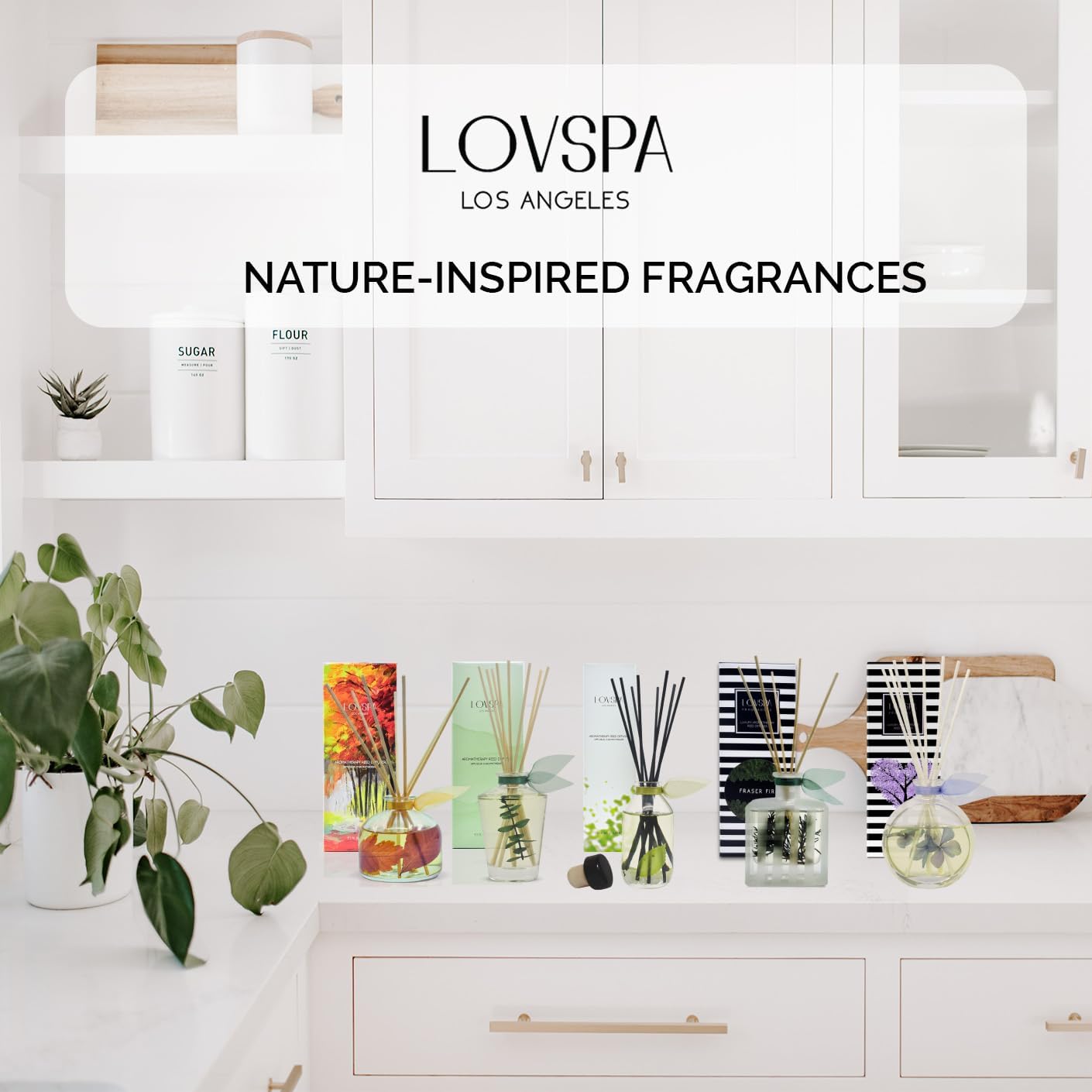 LOVSPA Smoked Vanilla Bean Reed Diffuser Set