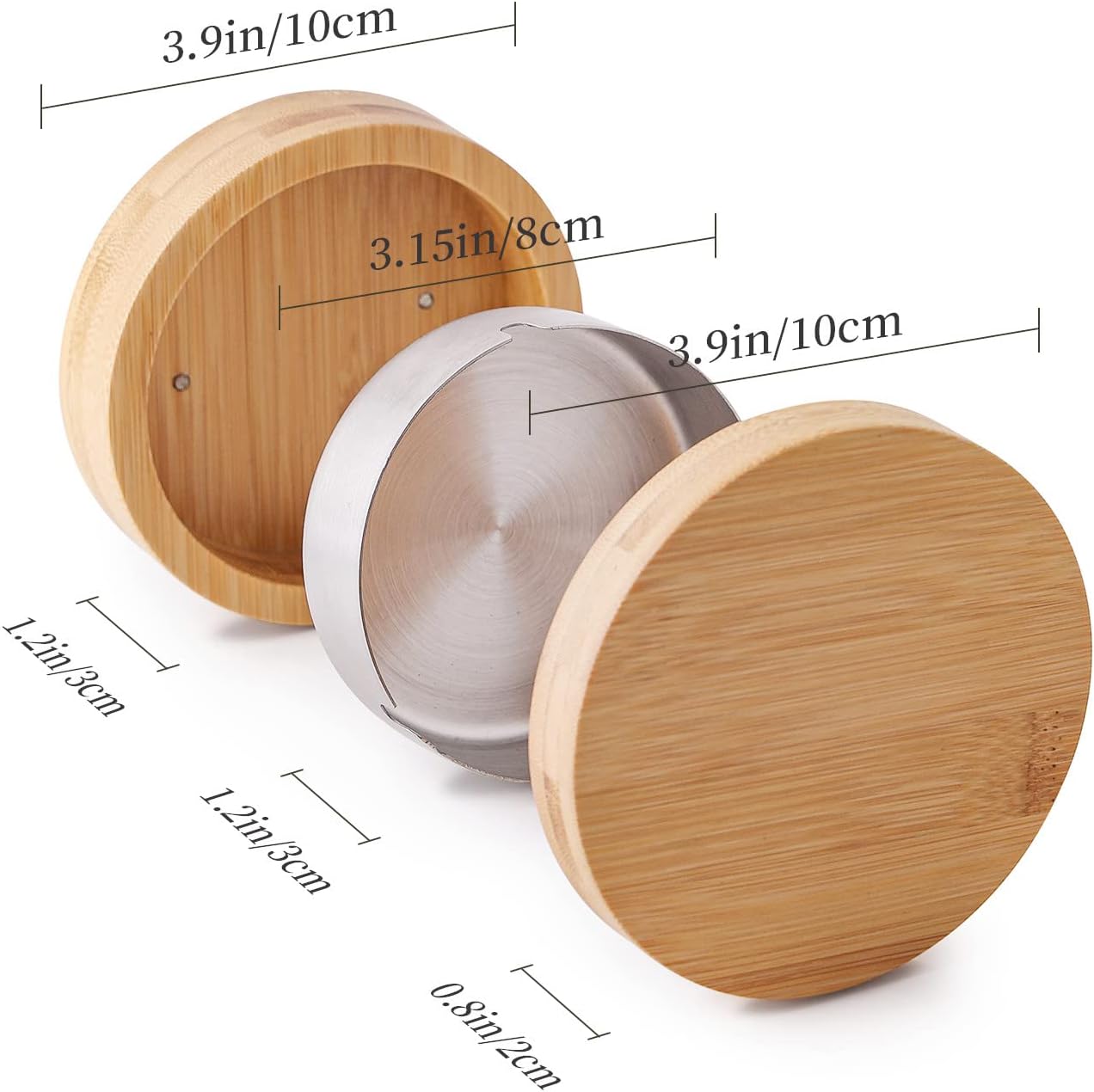 Stylish Small Bamboo Ashtray with Lid