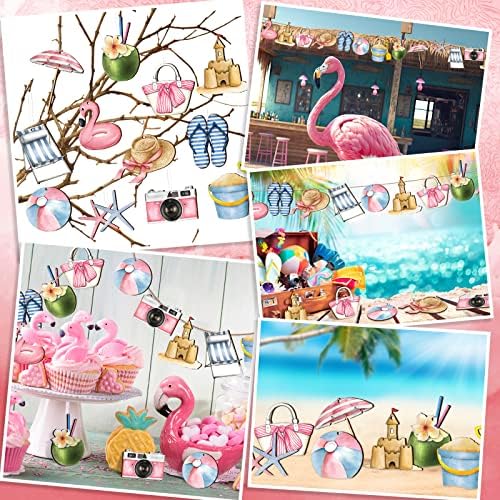 Maitys 36 Pcs Coastal Wooden Hanging Ornaments