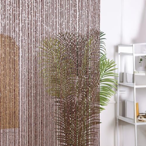 BECHAEO 90 Strands Bamboo Beaded Curtain Doorway