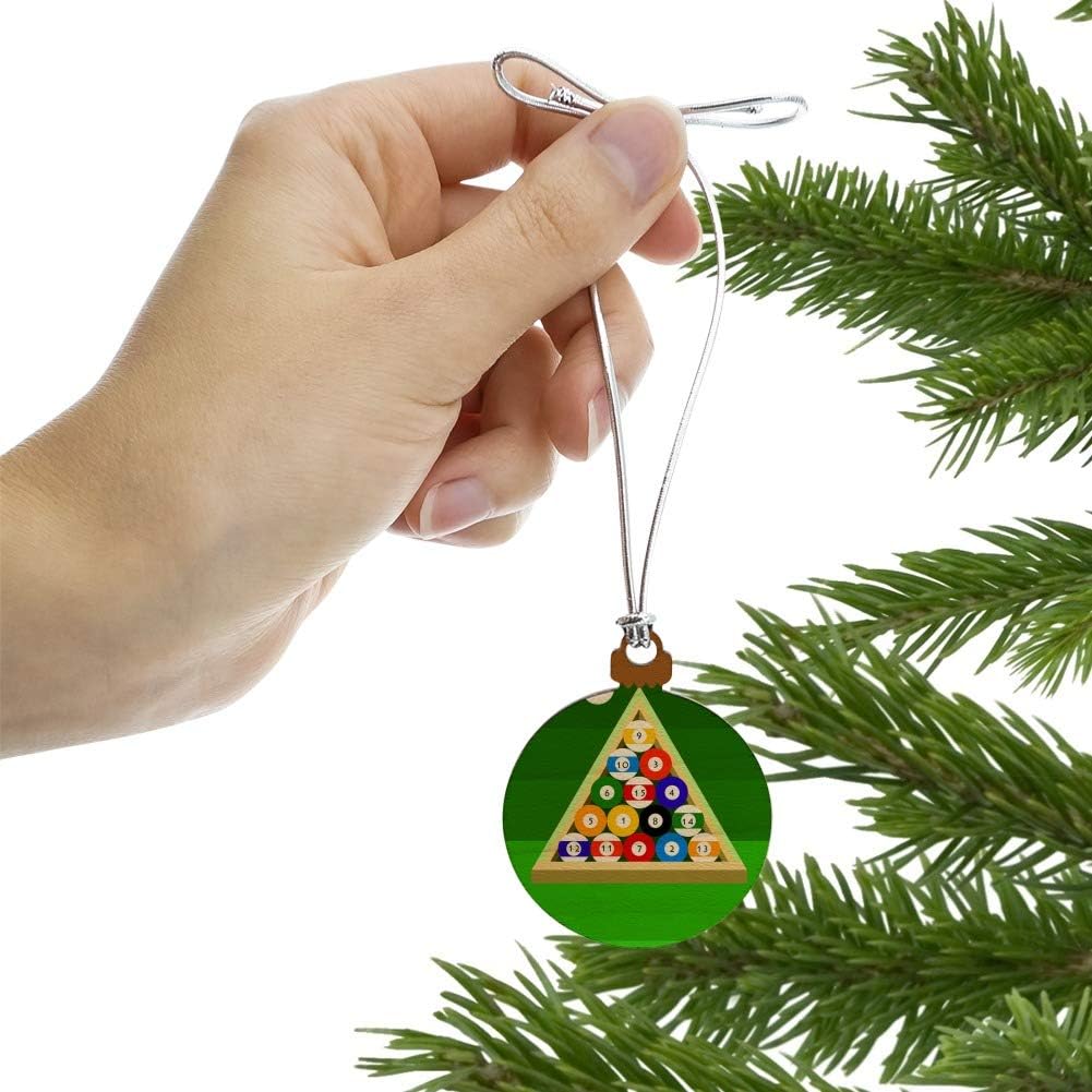Graphics More Mini Wood Pool Table Christmas Ornament