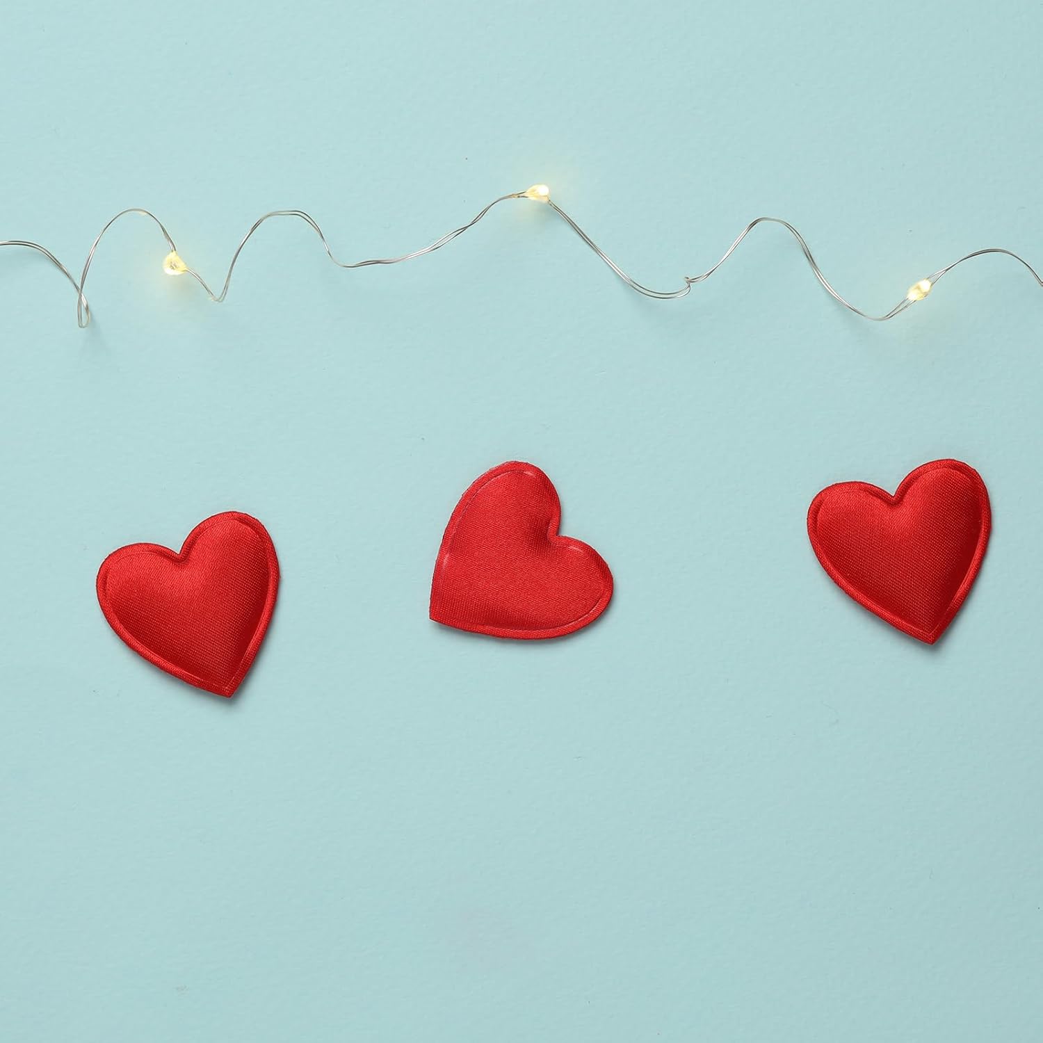MECCANIXITY Pink Felt Hearts 20 Pack Hanging Decorations