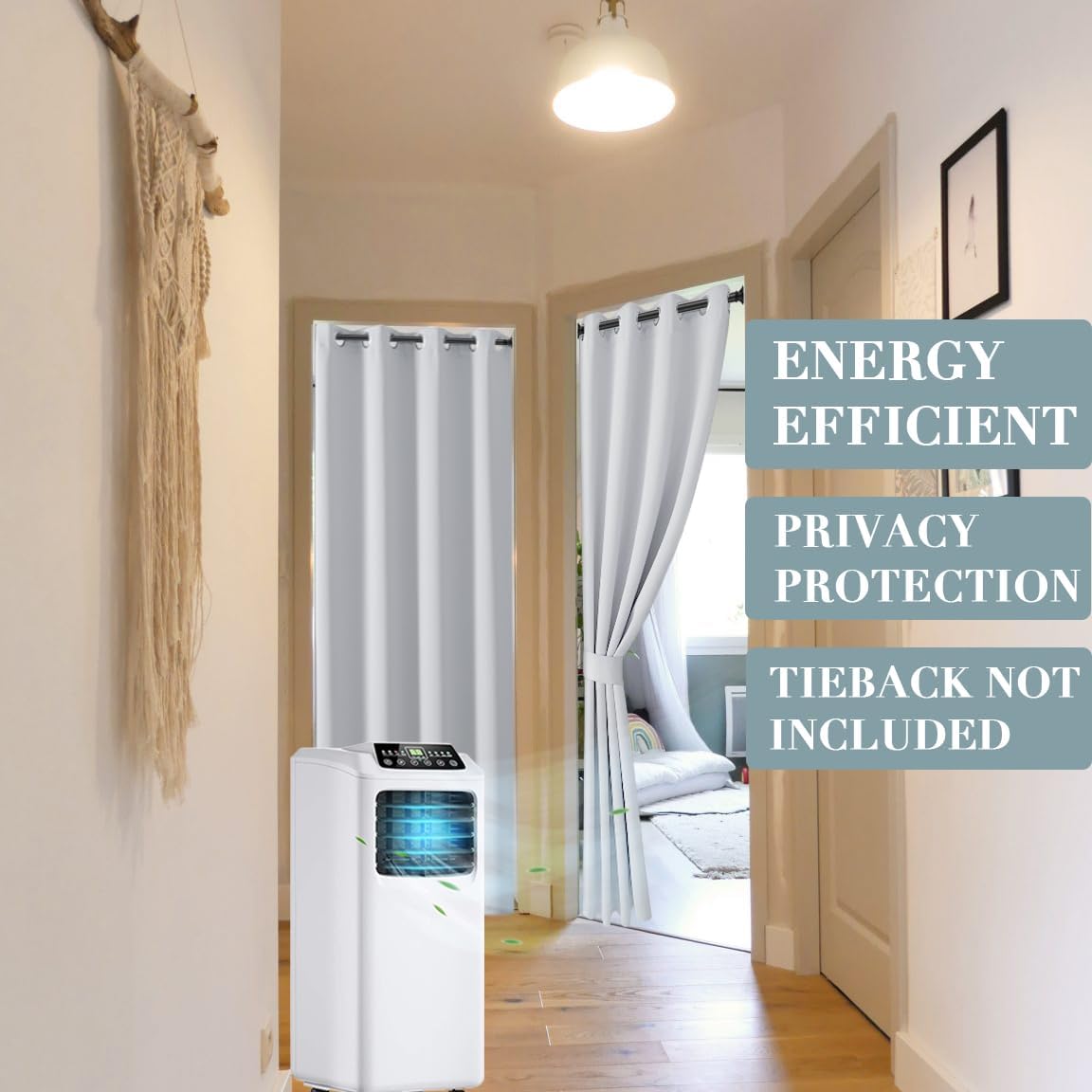 Curtain as Bedroom Door Sound Proof Panels for Doorway Cover