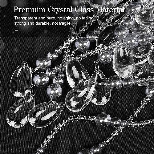 Crystal Glass Beaded Curtain for Doorway Arched Valance 40 Strings