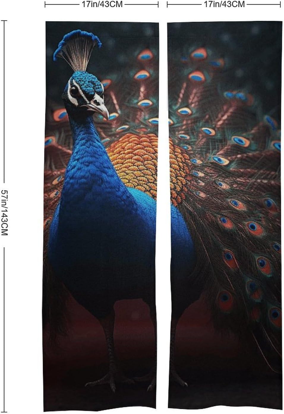Japanese Noren Animal Feathers Door Curtain 34x57 Inches