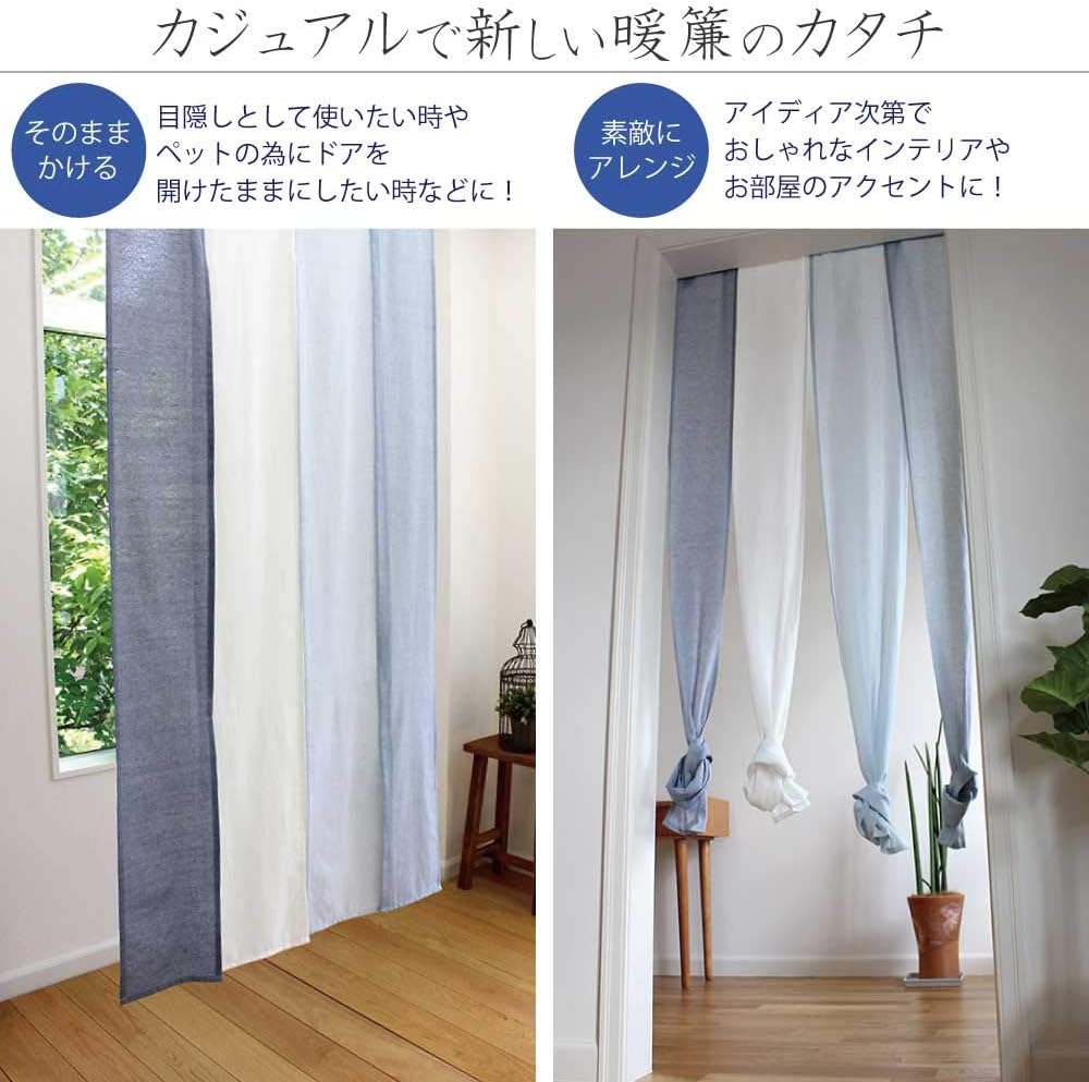 Sunnyday Fabric Doorway Curtain Blue Japanese Noren