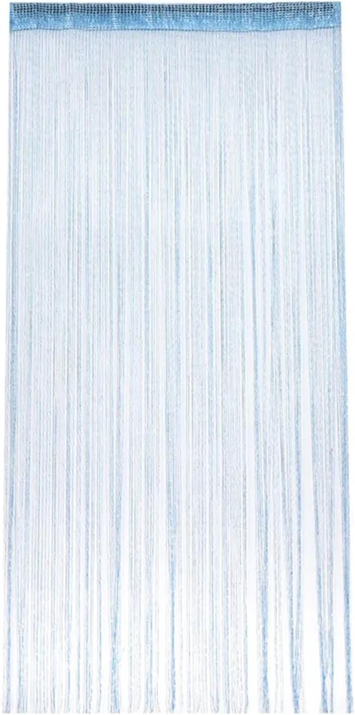 Shiny Tassel Doorway Curtain 95x200CM Blue
