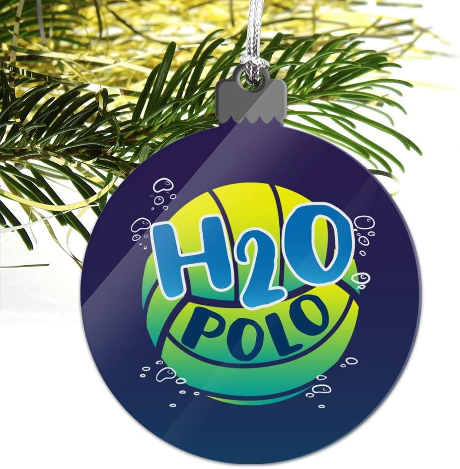 Graphics And More Water Polo Ball H2O Acrylic Christmas Ornament