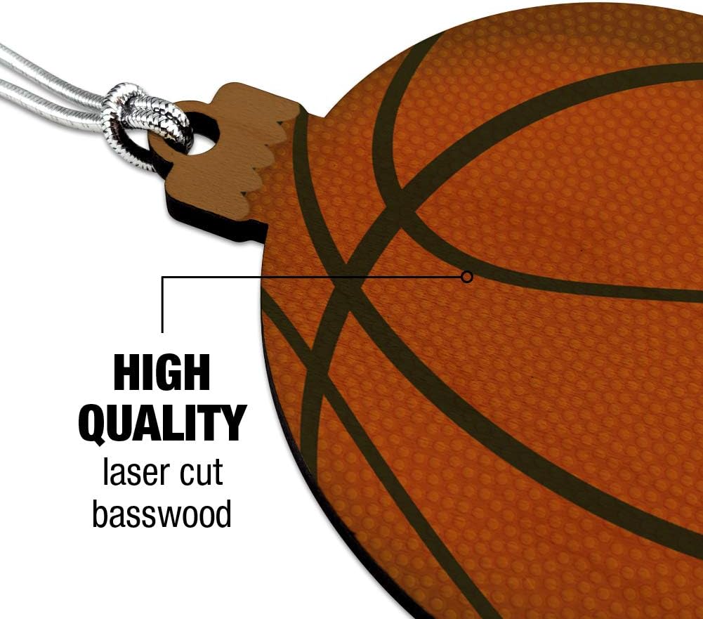 Graphics More Basketball Ball Wood Christmas Ornament