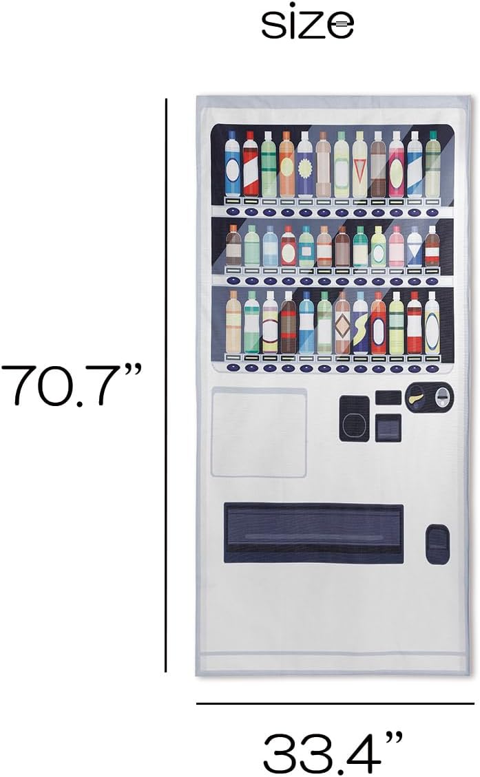 Noren Japanese Doorway Curtain with Vending Machine Design