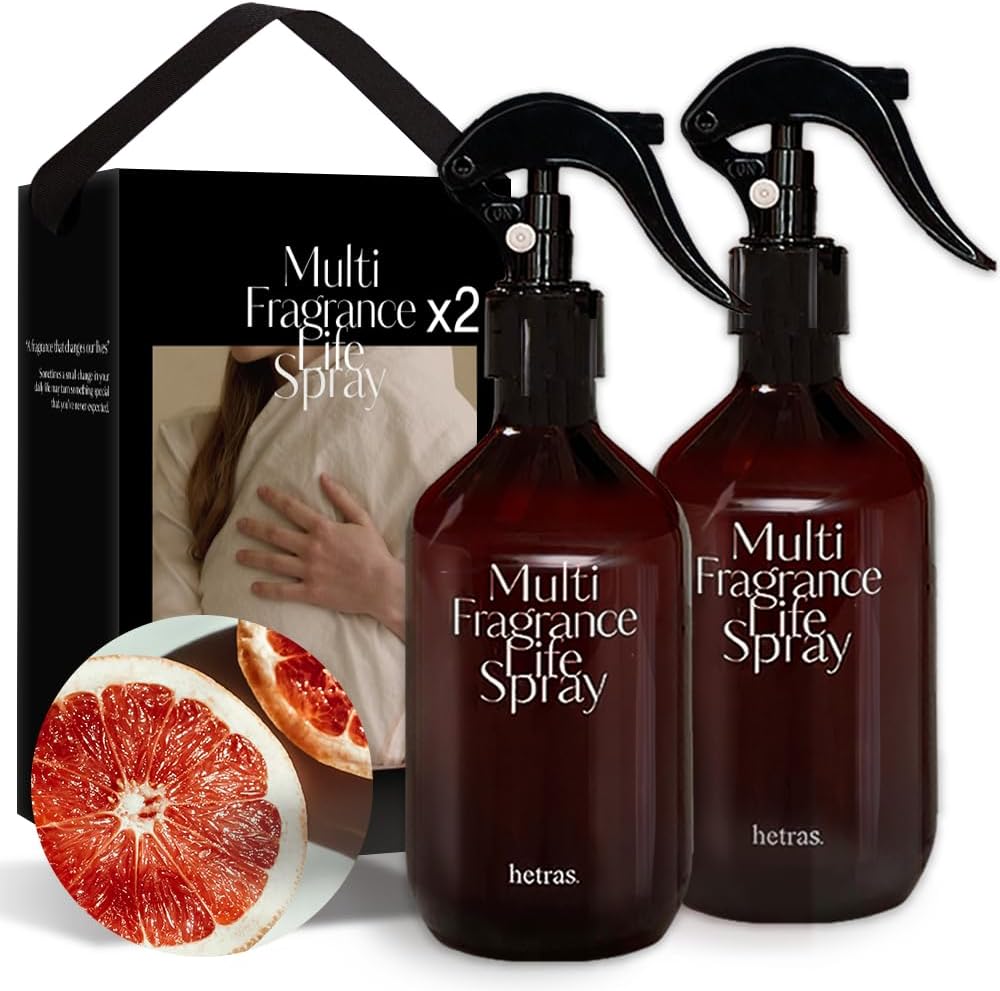 Hetras Multi Fragrance Life Spray 1014 Fl Oz x 2 Pack Grapefruit Scent
