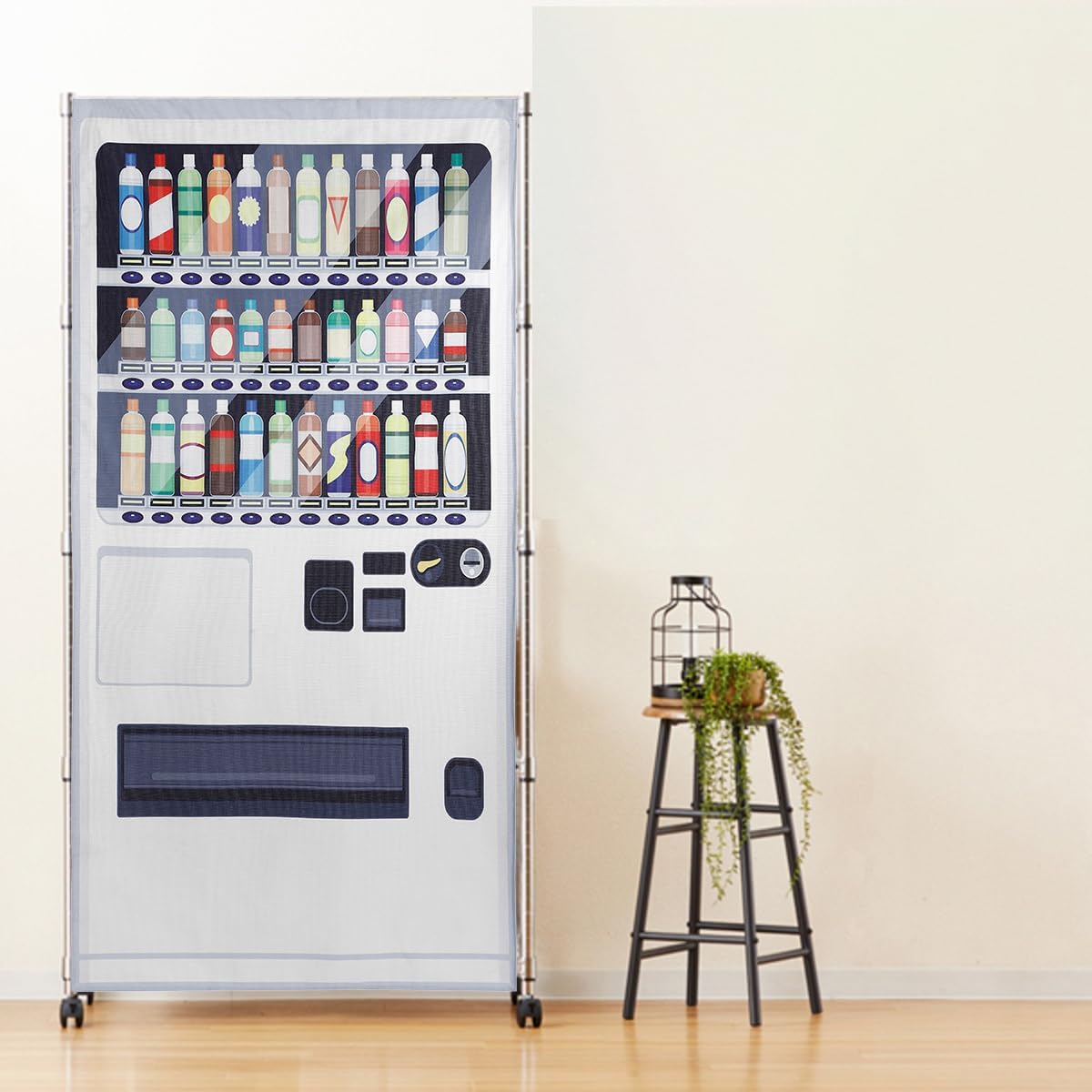 Noren Japanese Doorway Curtain with Vending Machine Design