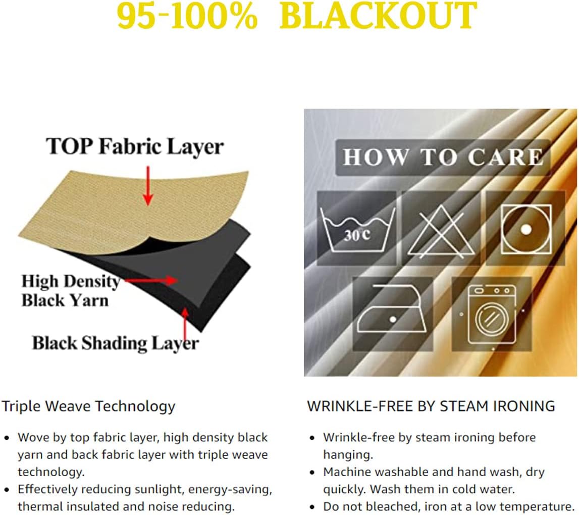 ZYMECH Living Room Blackout Curtain Panel
