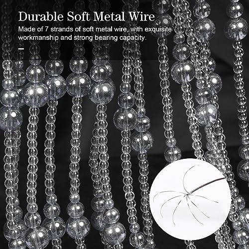 Crystal Glass Beaded Curtain for Doorway Arched Valance 40 Strings