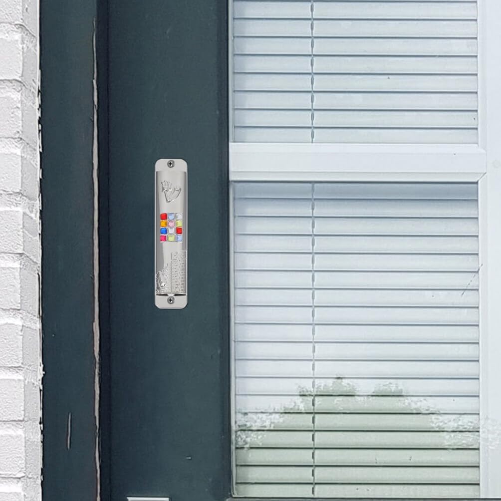 HOLIDYOYO 2 Set Metal Retro Mezuzah Scrolls Door Decor
