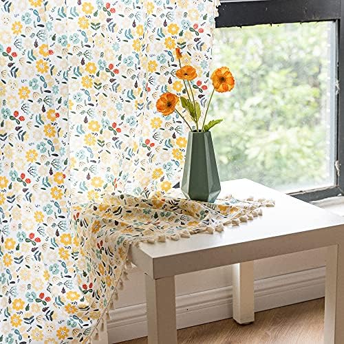 Deeprove Boho Cotton Linen Tassel Curtain 1 Panel