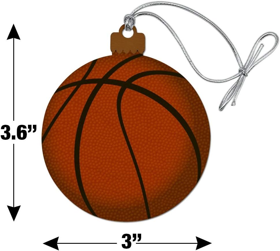 Graphics More Basketball Ball Wood Christmas Ornament
