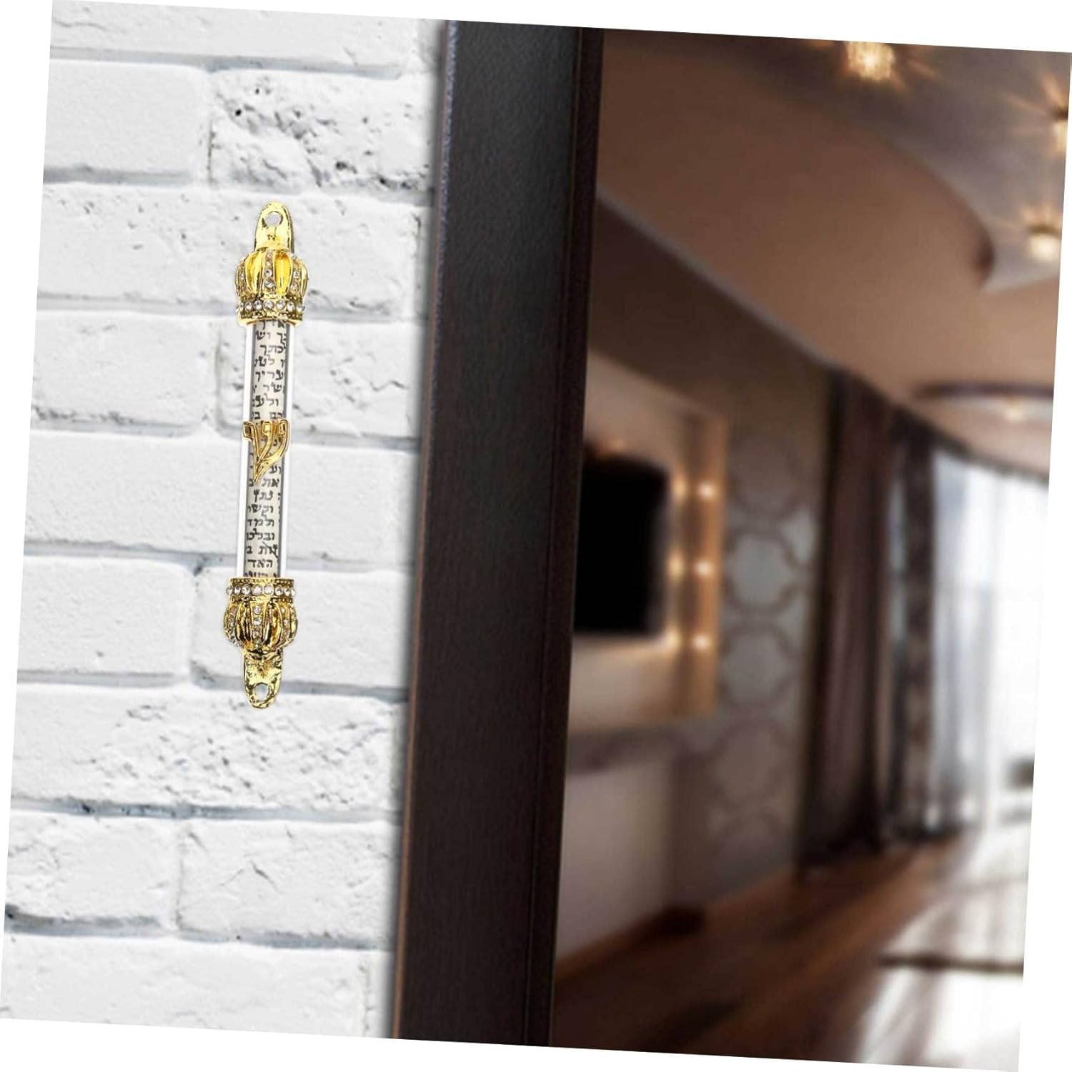 Jewish Mitzvah Decor Metal Mezuzah for Door