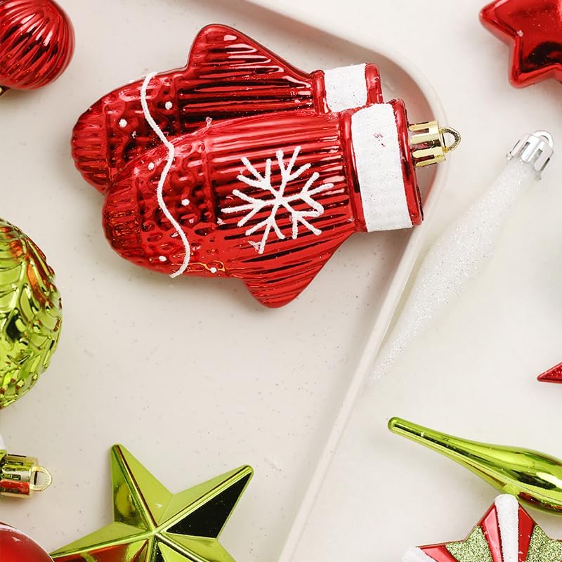 70ct Shatterproof Christmas Tree Decorations