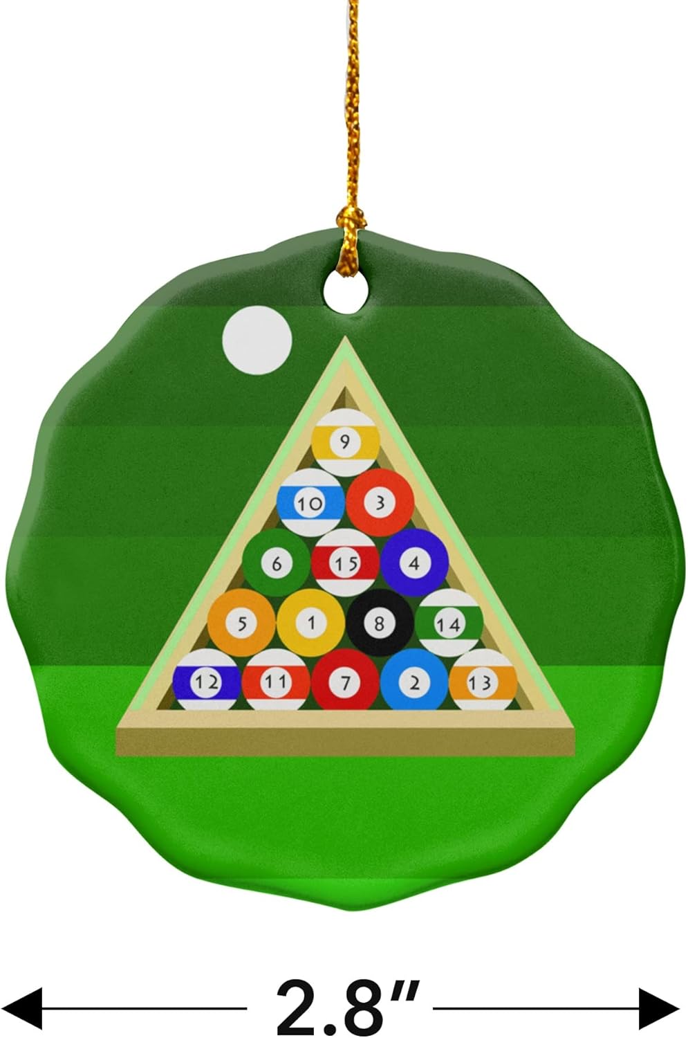 Graphics More Billiard Balls Christmas Ornament