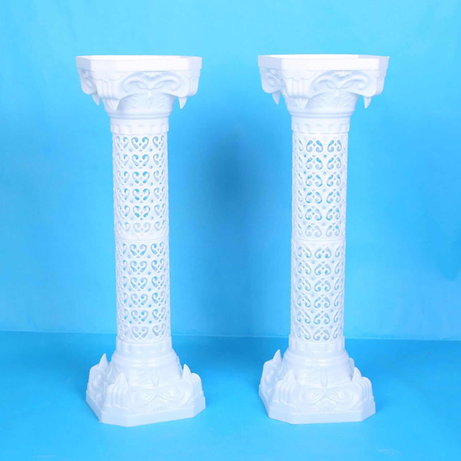 ERINGOGO Tall Display Pedestal - 40 x 12 White Roman Column