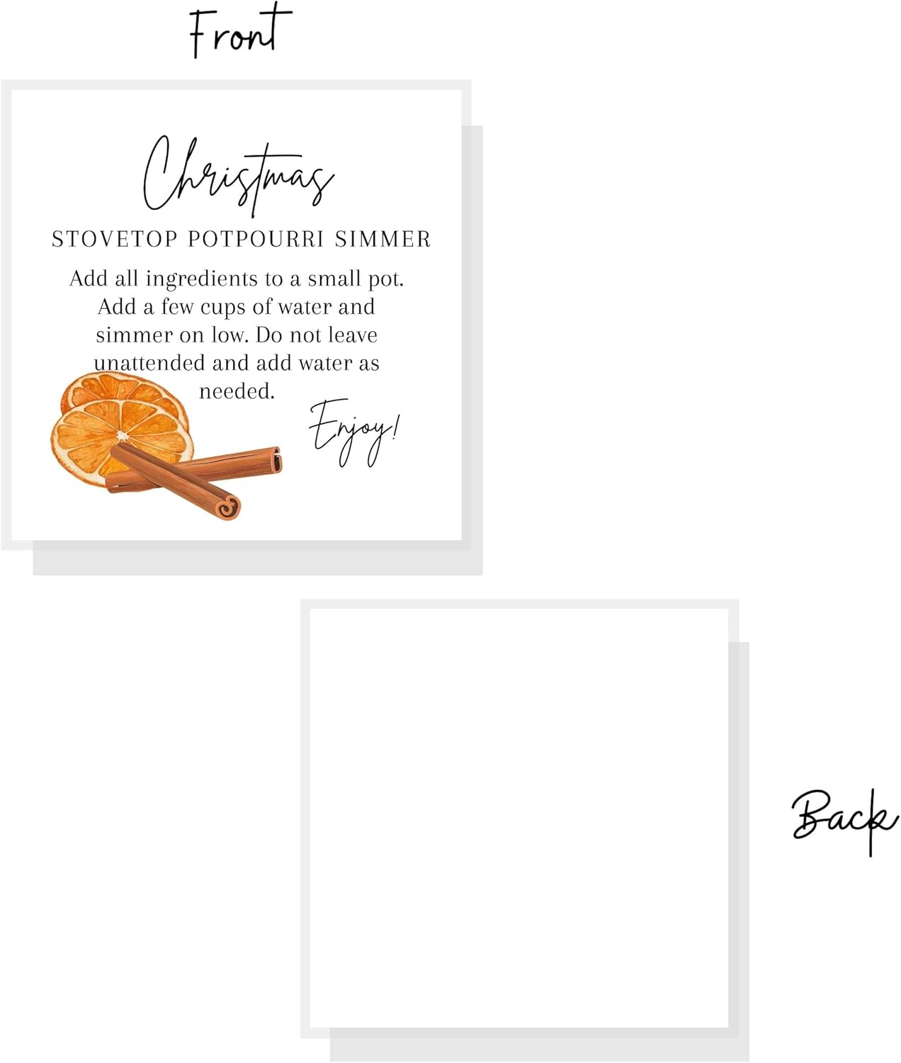 Crafters Cup Christmas Stovetop Potpourri Simmer Cards 30 Pack