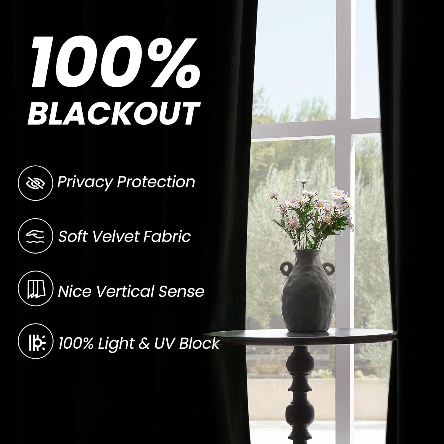 Green Velvet Curtains 84 Inches 2 Panels Blackout Drapes