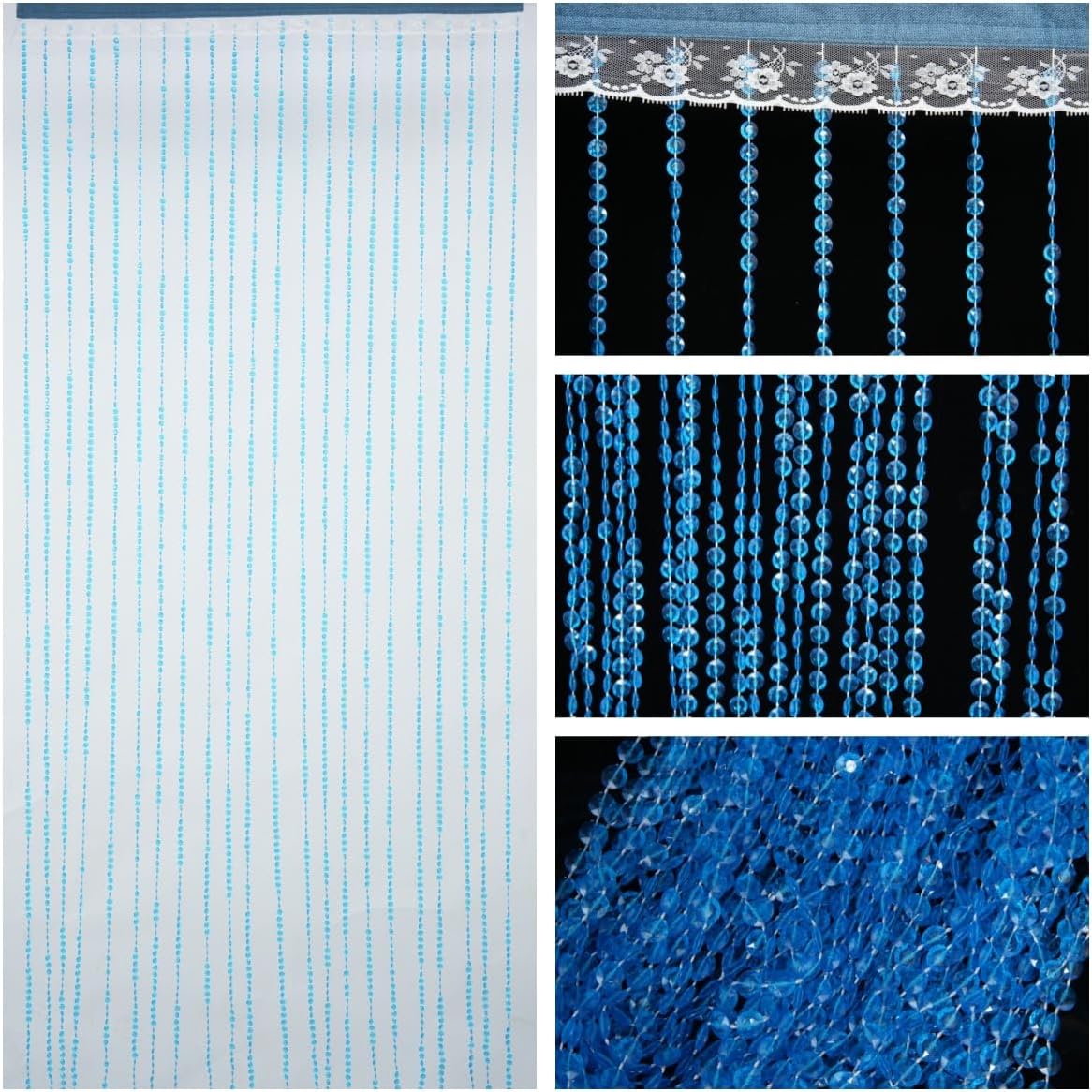 YaoYue Crystal Beaded Curtain Door Divider Room Decor