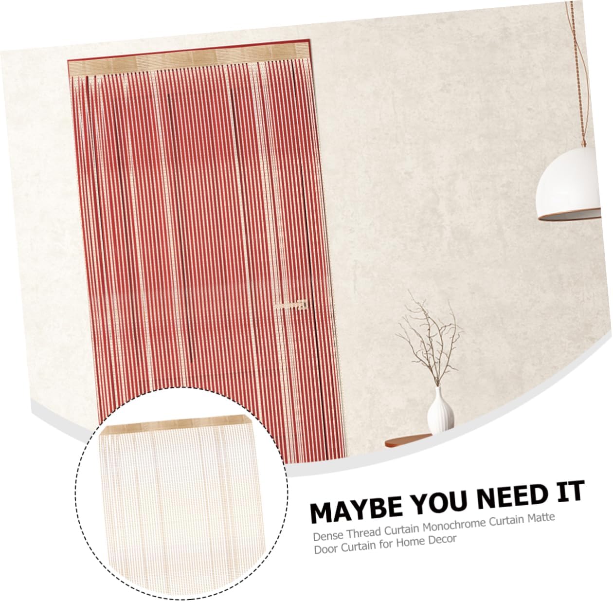 Elegant Monochrome Door Curtain with Matte Finish