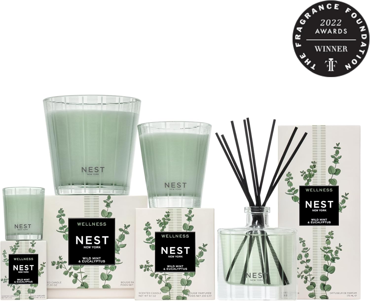 NEST New York Reed Diffuser Oil Wild Mint Eucalyptus 59 Fl Oz
