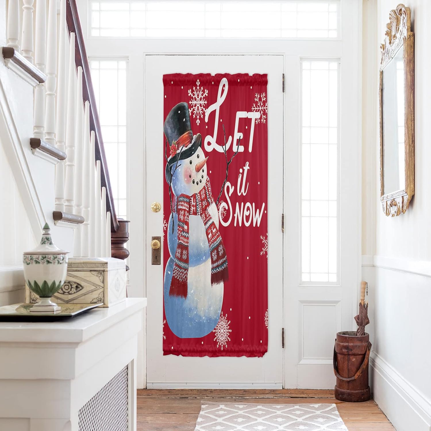 French Door Curtain with Tieback and Rod Pocket
