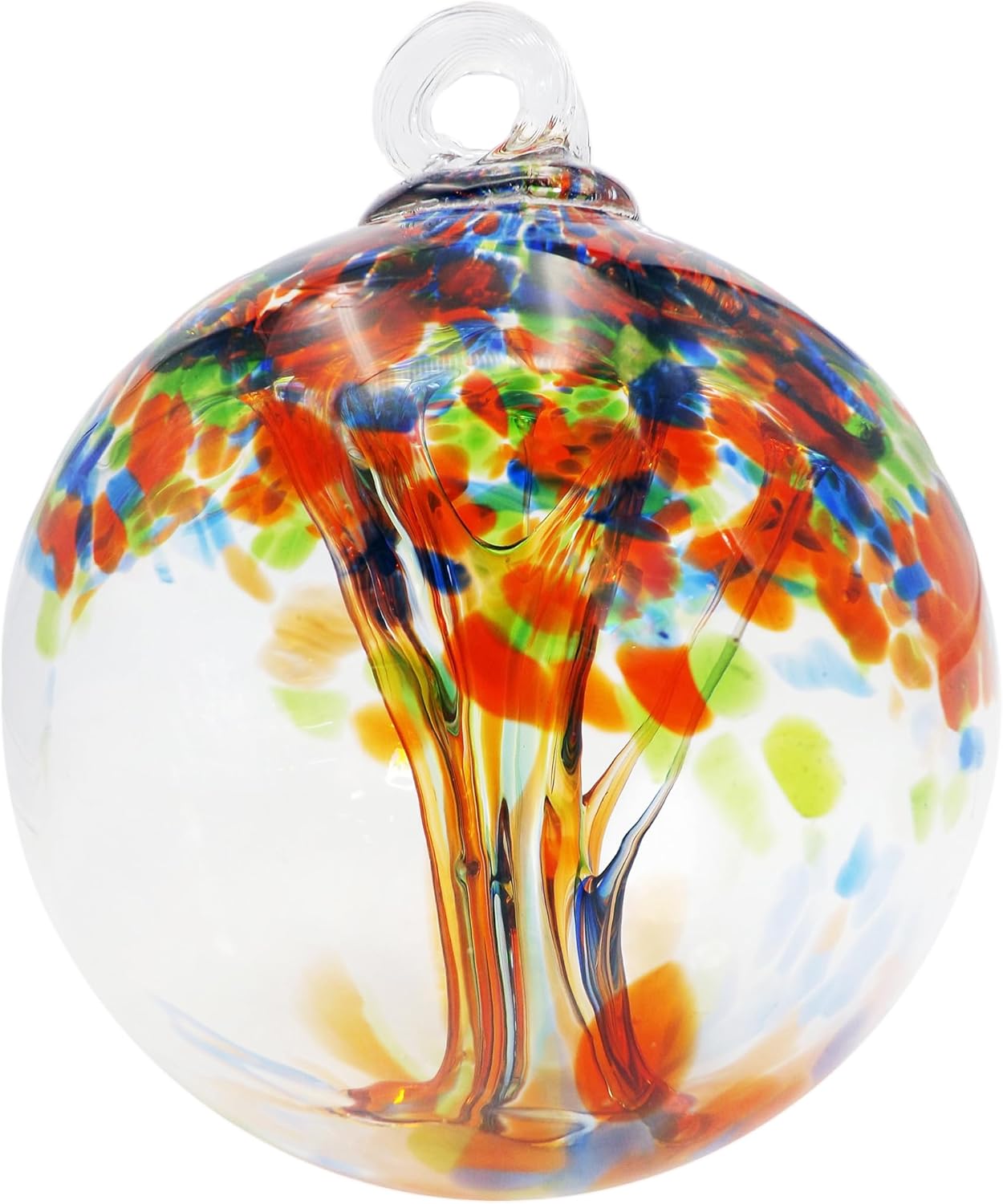 Dale Tiffany Rainbow Tree of Life Gazing Ball 4 Diameter with Hanging Stand