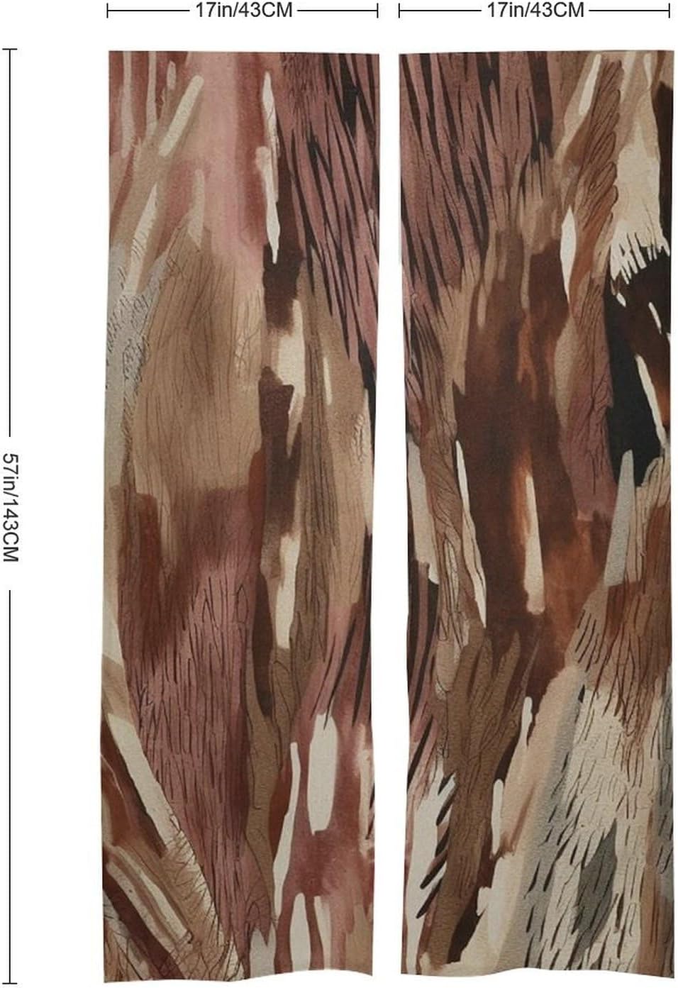 Japanese Noren Brown and White Stripes Door Curtain