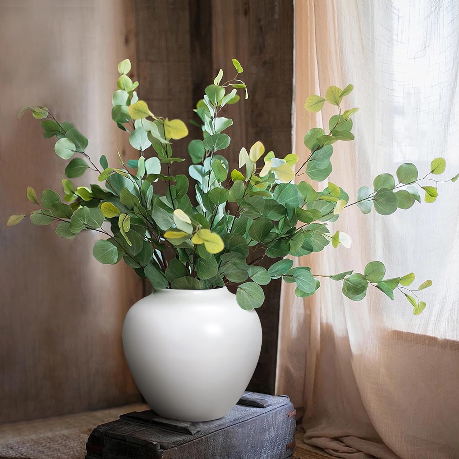 GeLive Handmade Ceramic Vase with Glossy Finish