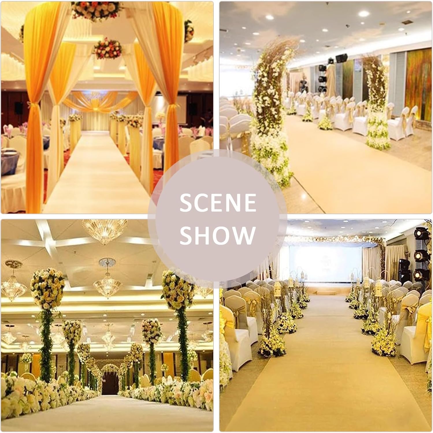 Champagne Carpet Rug for Wedding Aisle Runners 15x50m