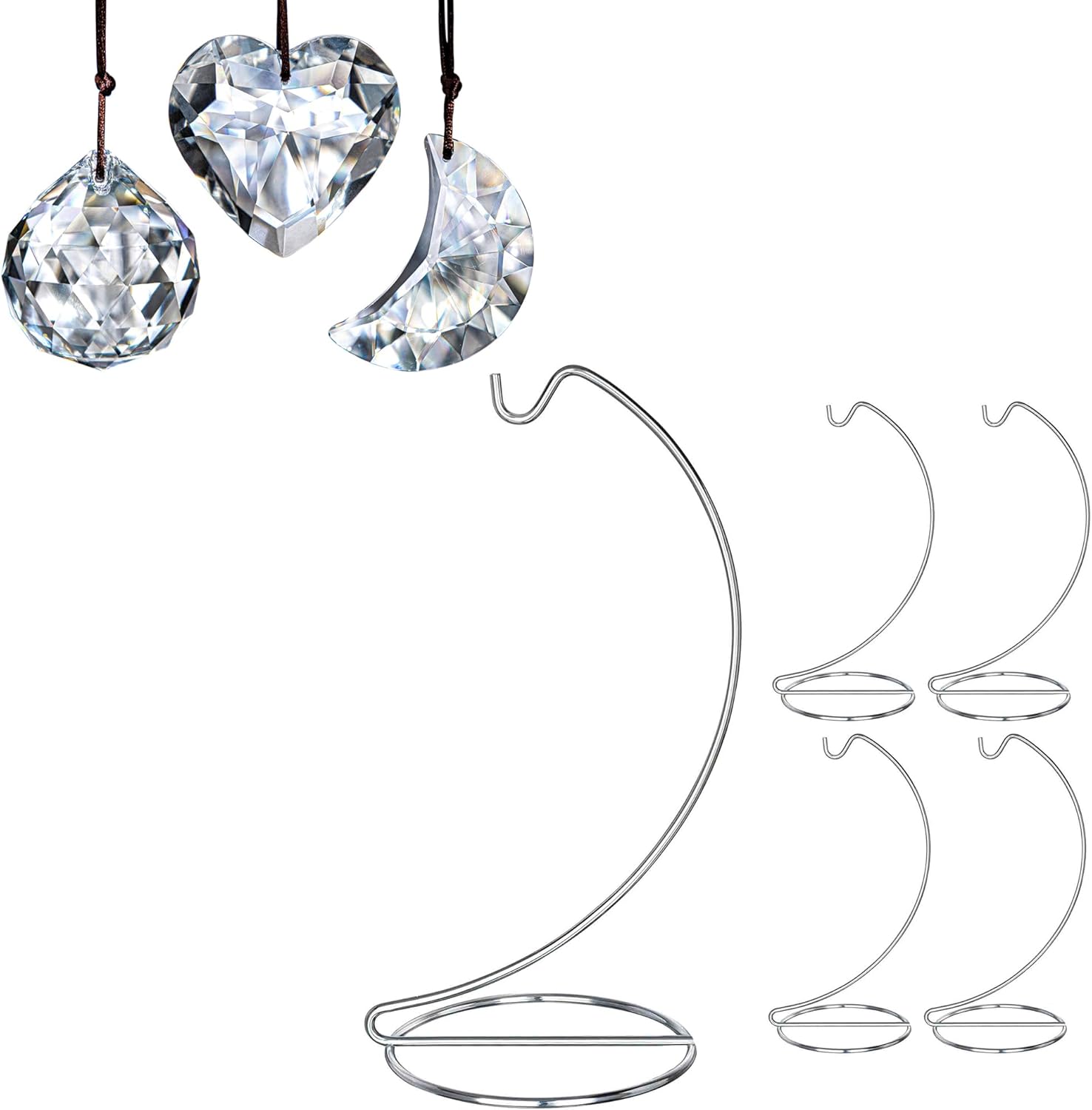 HD Hyaline Dora 9 Inch Crystal Ornament Display Stand