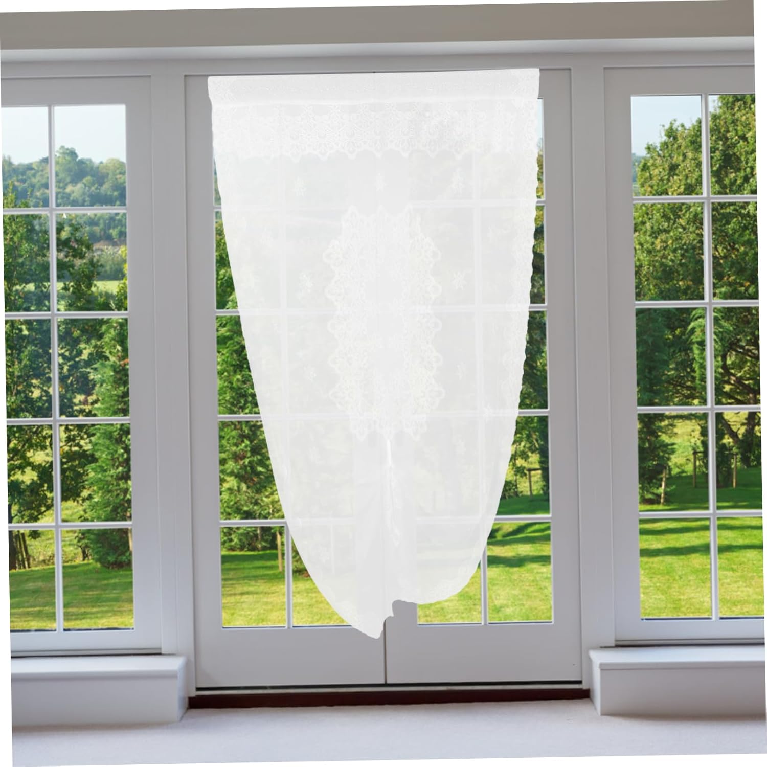 French Style Sheer Door Curtain Decorative Panel