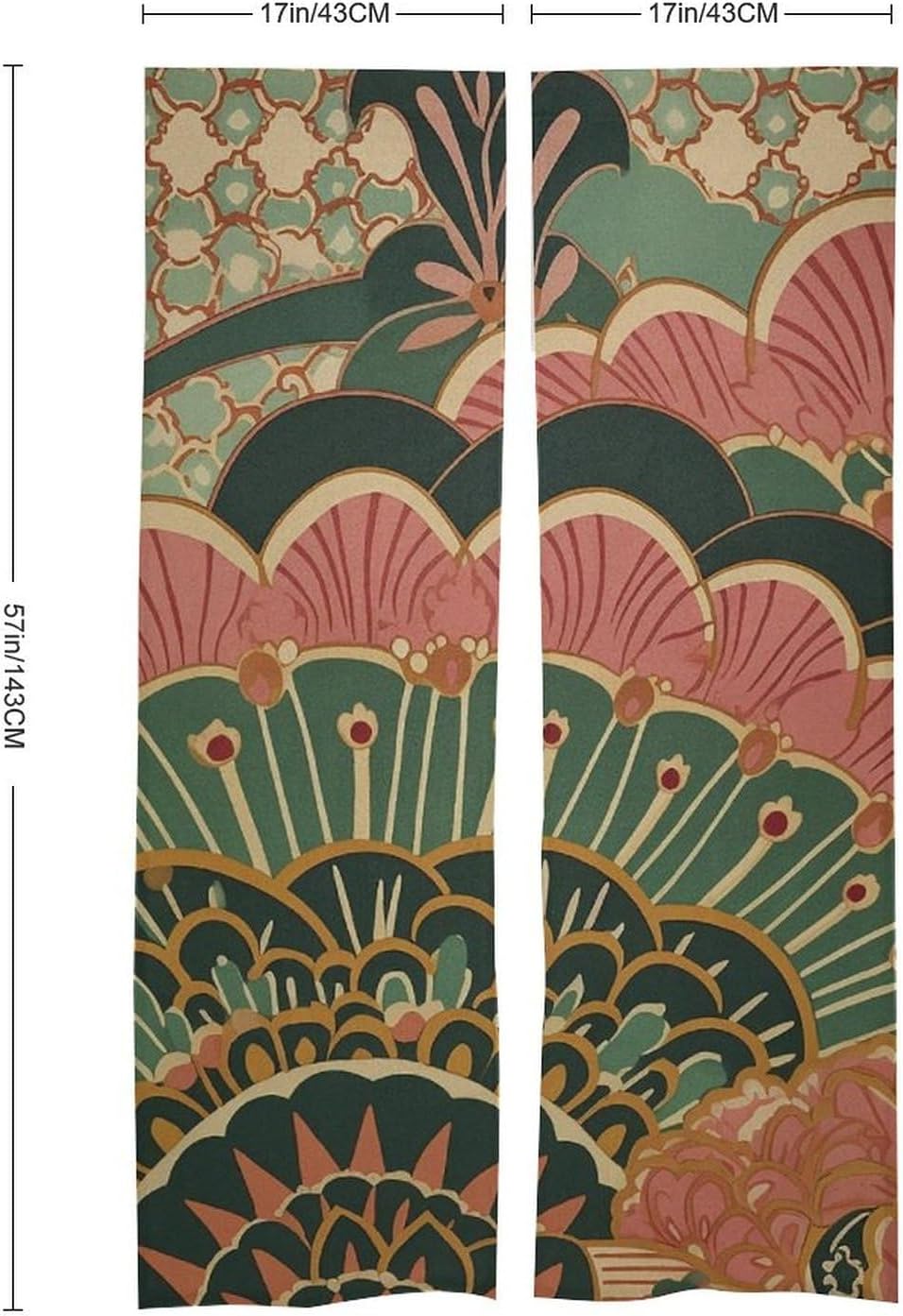 Art Deco Style Door Curtain 34x57 Inches Partition Decor