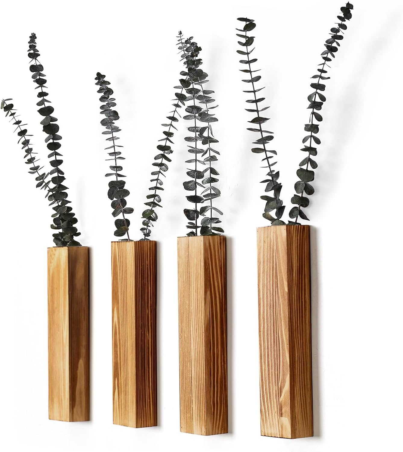 Sawoake Wooden Wall Planter Set of 4 - Modern Decor
