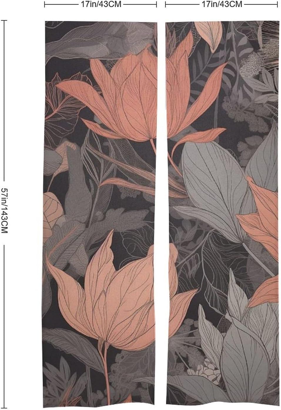 Japanese Noren Door Curtain Gray with Pattern 34x57