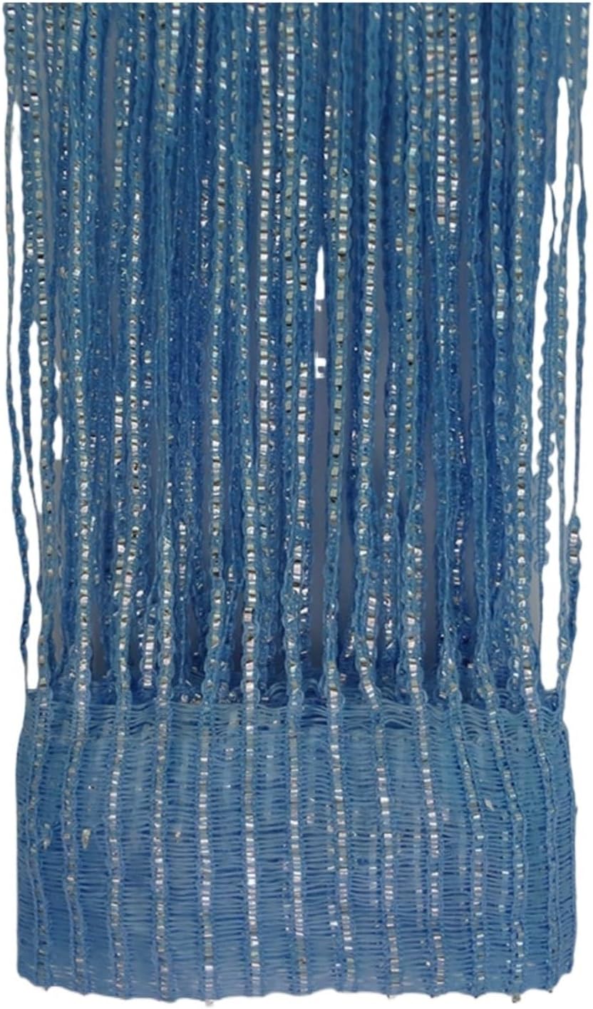 Blue Door String Curtain with Tassels