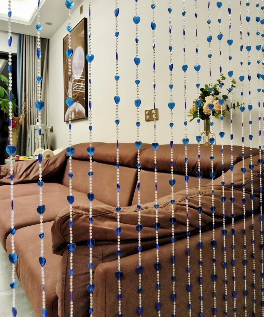 Ave Split Heart Shape Beaded Curtain Door Divider