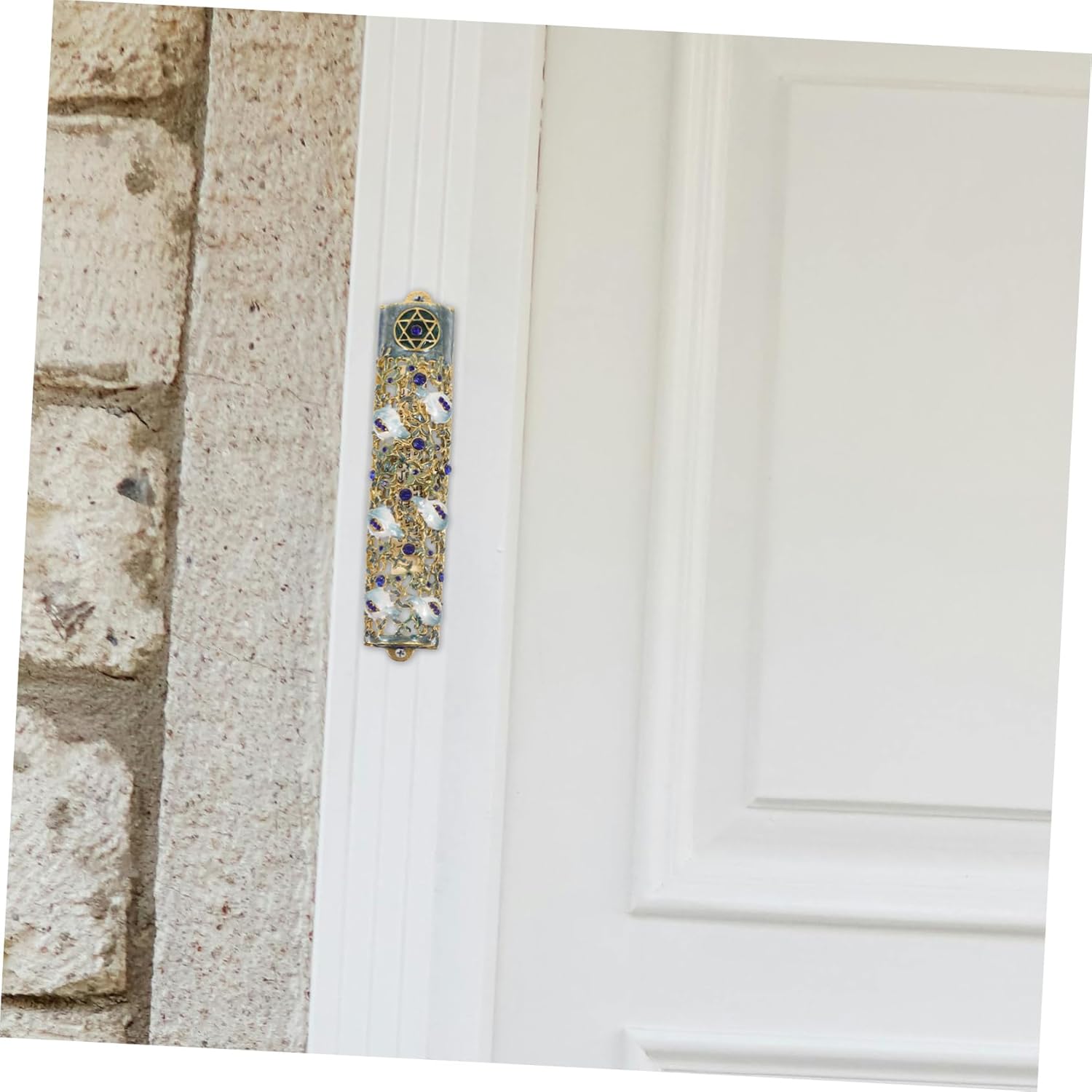 Elegant Mezuzah Door Accent Hanukkah Decoration with Blessing Scripture