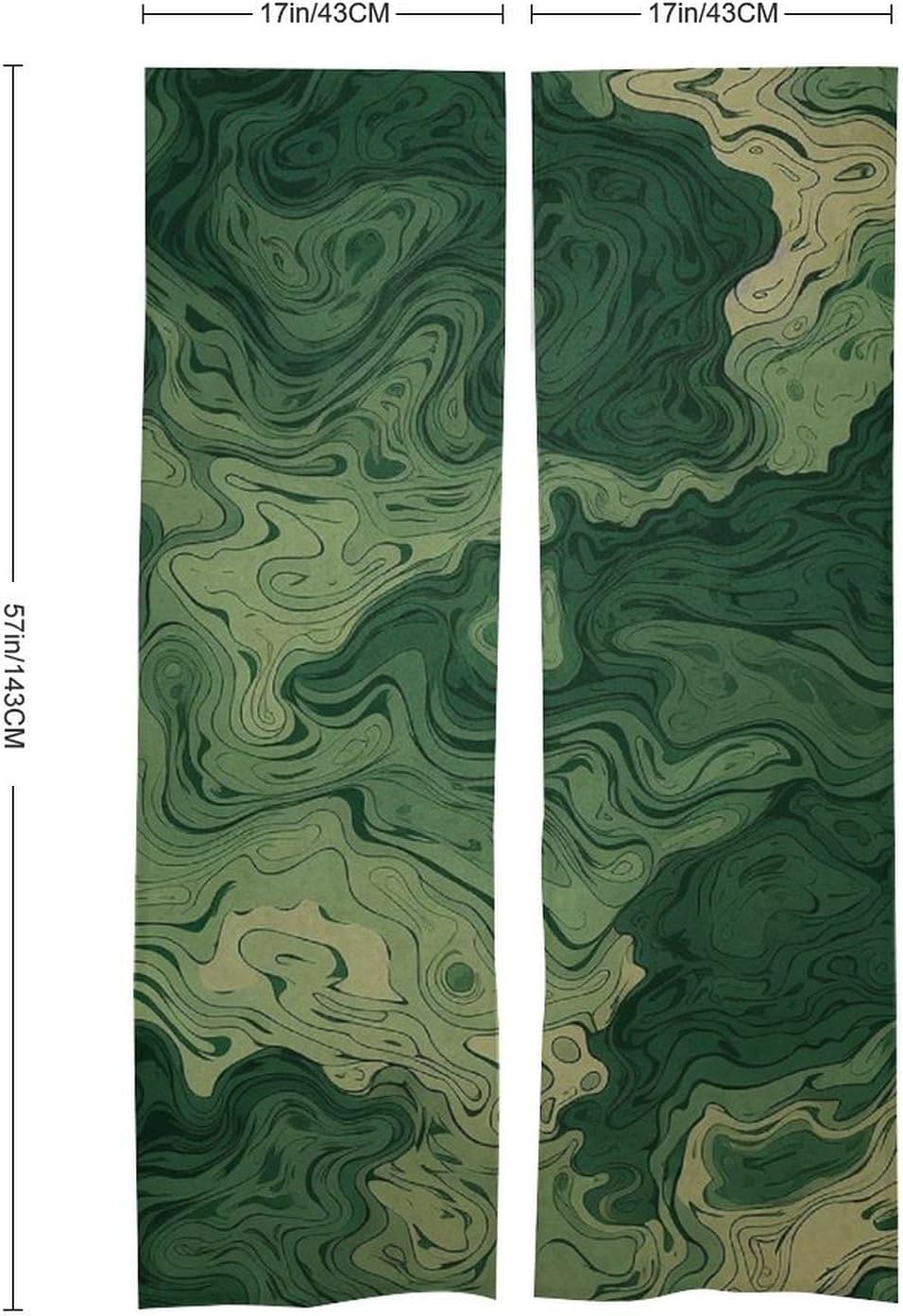Japanese Noren Door Curtain Green Wood Grain Print