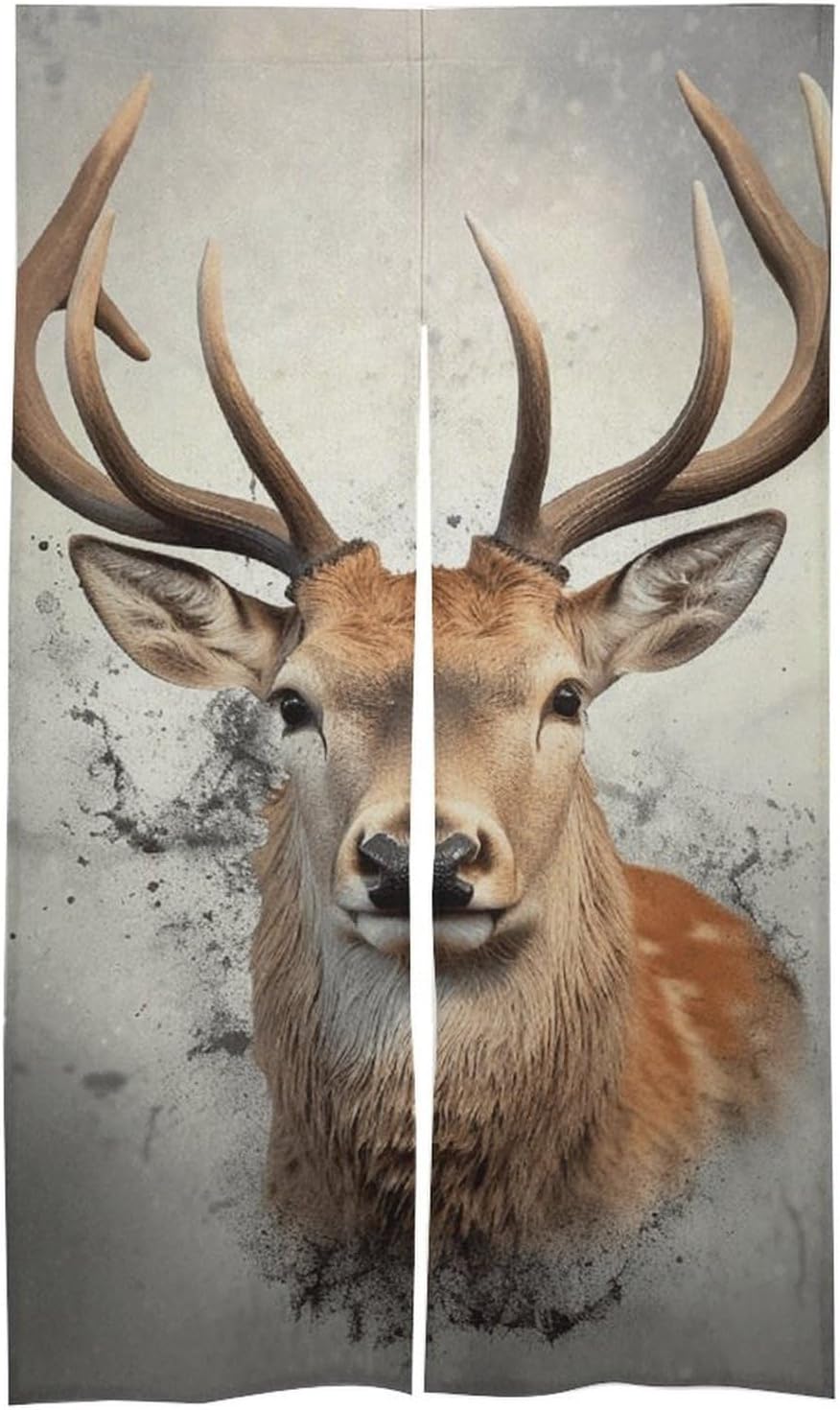 Japanese Noren Deer Door Curtain 34x57 Partition Decor