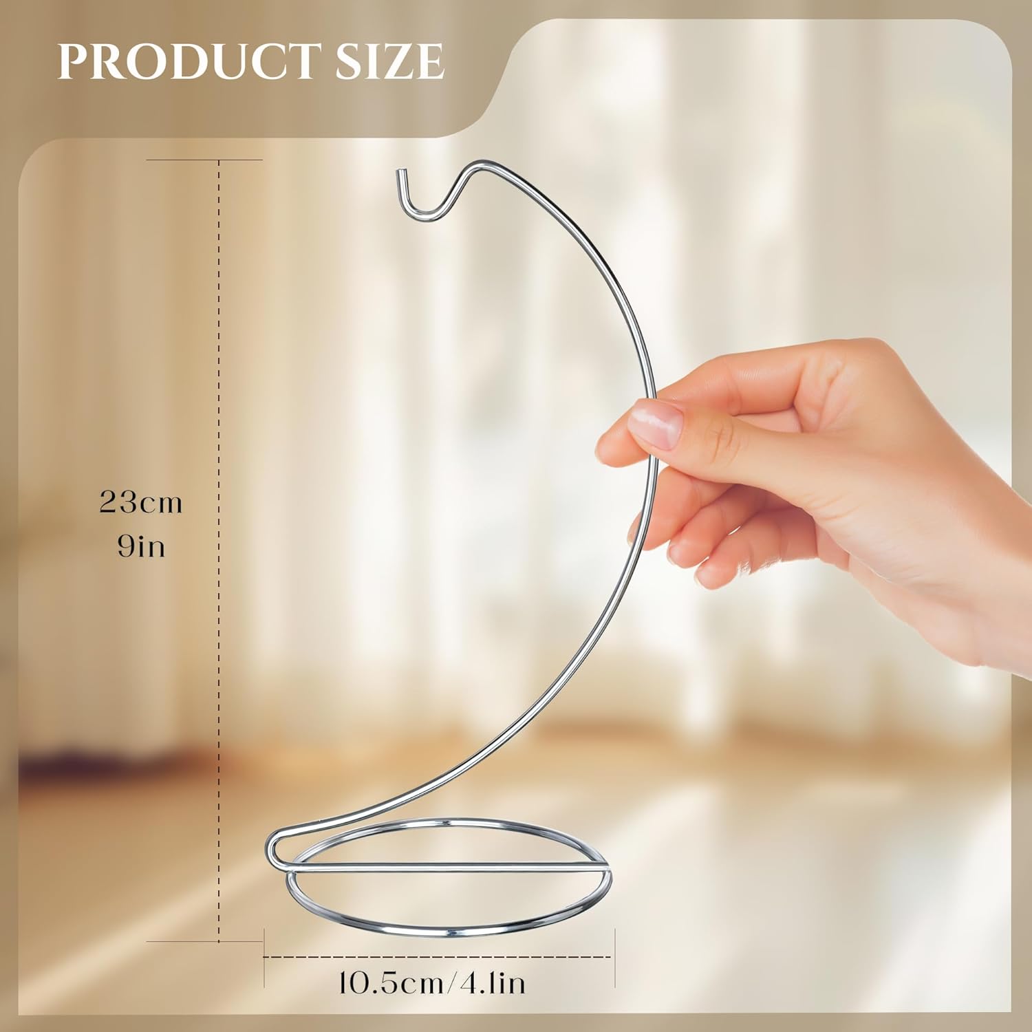 HD Hyaline Dora 9 Inch Crystal Ornament Display Stand